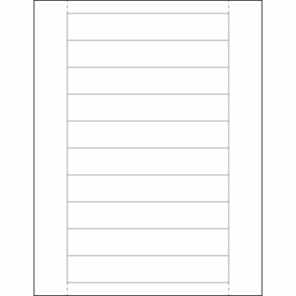 Bsc Preferred 1 x 6'' Plastic Label Holder Insert Cards, 500PK LH248